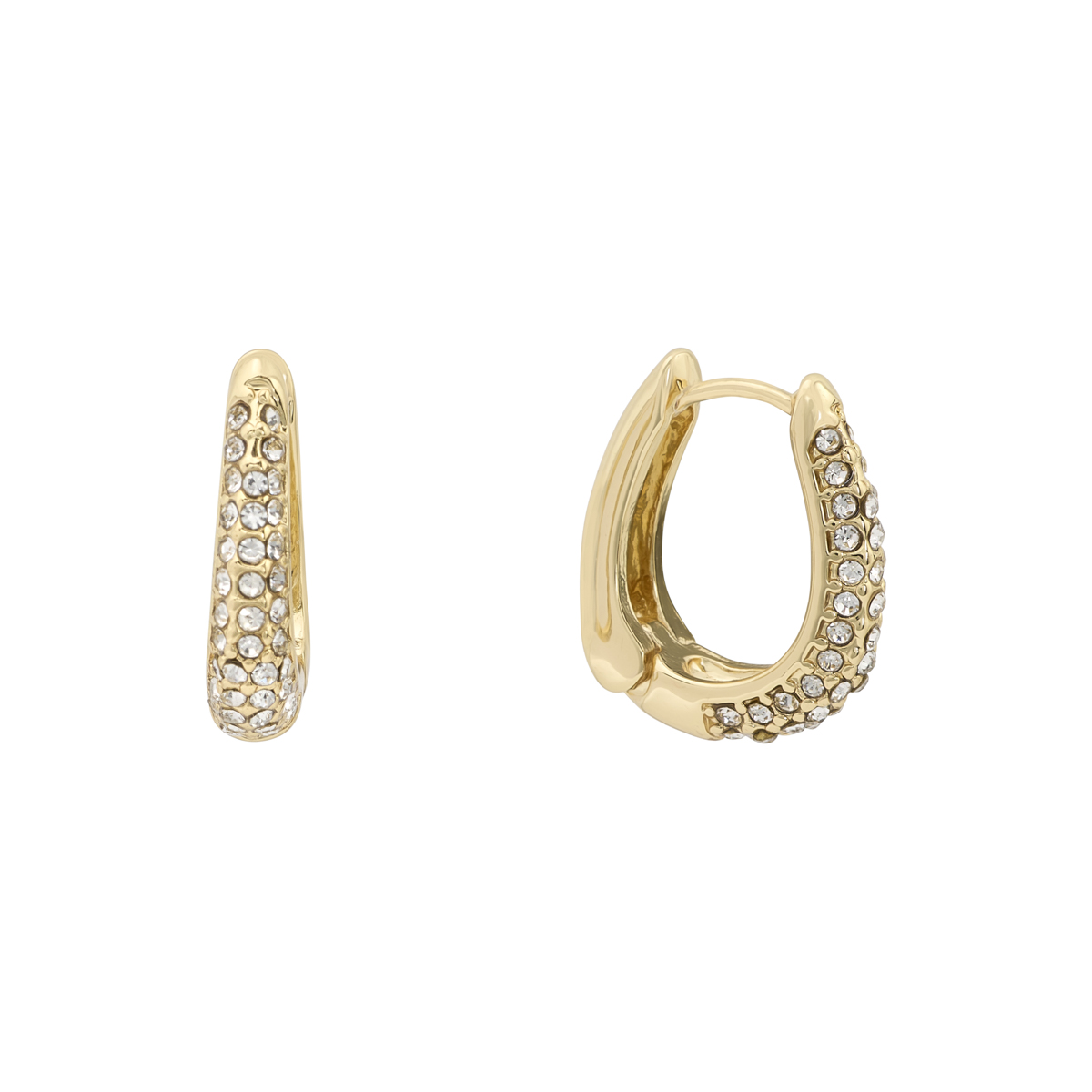 Crystal huggie earrings