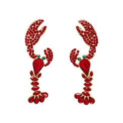 Lobster drop earrings