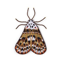 Embroidered moth brooch