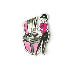 Beat Girl pin badge