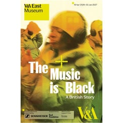 The Music is Black exhibition poster - Grime
